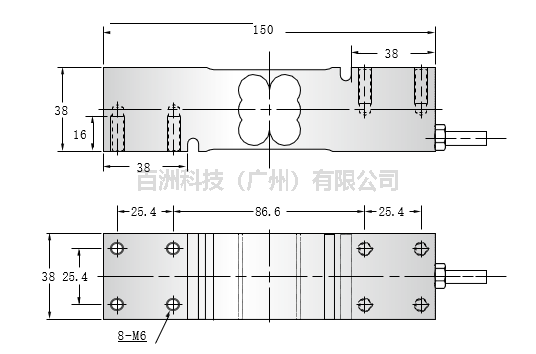 FAS-P 250kg 称重传感器 美国传力Transcell 产品尺寸 FAS-P 250kg 称重传感器 美国传力Transcell 产品尺寸