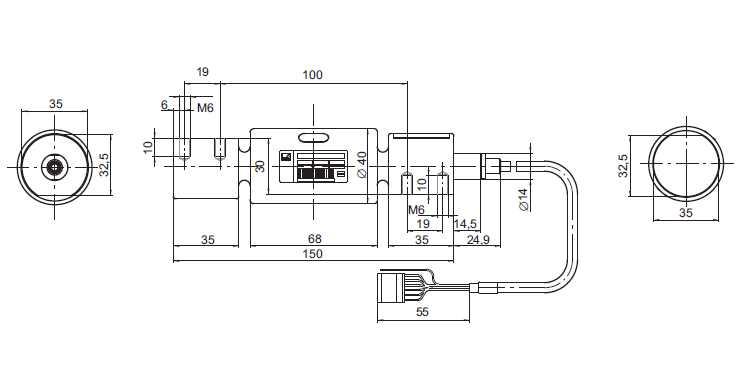 德国HBM PW25 C3 称重传感器 量程10kg/20kg产品尺寸