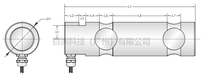 DBST 10t称重传感器 美国传力Transcell产品尺寸