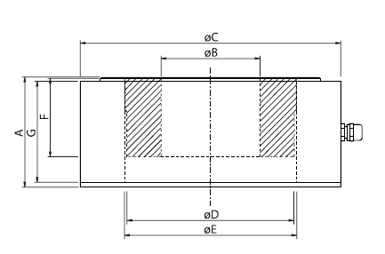 CHE-KM 30tf 称重传感器 韩国CAS 产品尺寸图 CHE-KM 30tf 称重传感器 韩国CAS 产品尺寸图
