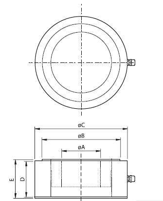 CHE-KM 30tf 称重传感器 韩国CAS 产品尺寸图 CHE-KM 30tf 称重传感器 韩国CAS 产品尺寸图